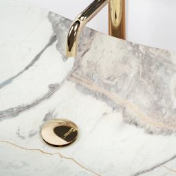 Rea Royal Sand umywalka 62x36 cm nablatowa owalna imitacja kamienia REA-U6502