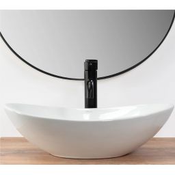 Rea Royal Mini umywalka 48x30,5 cm nablatowa owalna biała REA-U6507