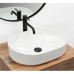 Rea Nadia umywalka 50x38 cm nablatowa owalna biała REA-U6563