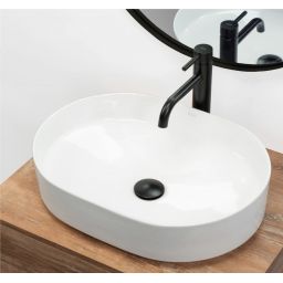 Rea Nadia umywalka 50x38 cm nablatowa owalna biała REA-U6563