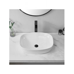 Rea Freja umywalka 51x39,5 cm owalna nablatowa biała REA-U6616