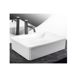 Rea Fiorella umywalka 50x34 cm prostokątna nablatowa biała REA-U6621
