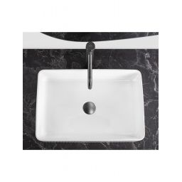 Rea Fiorella umywalka 50x34 cm prostokątna nablatowa biała REA-U6621