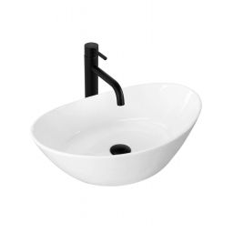 Rea Kate umywalka 55,5x33,5 cm owalna nablatowa biała REA-U6801