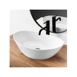 Rea Kate umywalka 55,5x33,5 cm owalna nablatowa biała REA-U6801
