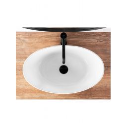 Rea Kate umywalka 55,5x33,5 cm owalna nablatowa biała REA-U6801