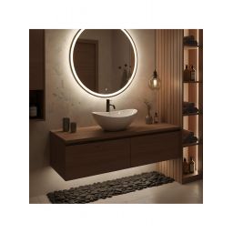 Rea Kate umywalka 45x27 cm owalna nablatowa biała REA-U6802