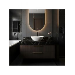 Rea Kate umywalka 45x27 cm owalna nablatowa biała REA-U6802