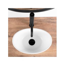 Rea Kate umywalka 36,5x24,5 cm owalna nablatowa biała REA-U6803