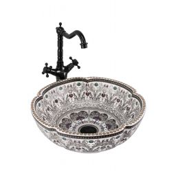 Rea Asanti umywalka 42,5x42,5 cm okrągła nablatowa REA-U7506