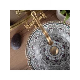 Rea Asanti umywalka 42,5x42,5 cm okrągła nablatowa REA-U7506