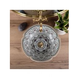 Rea Asanti umywalka 42,5x42,5 cm okrągła nablatowa REA-U7506