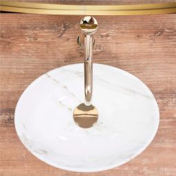 Rea Sofia umywalka 34x27 cm owalna biała REA-U8014