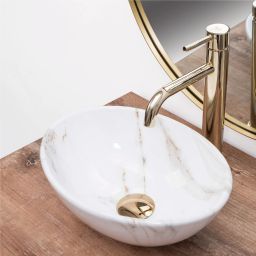 Rea Sofia umywalka 34x27 cm owalna biała REA-U8014