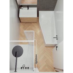 Riho Rethink Space Plug&Play wanna narożna 160x75 cm lewa biały błyszczący B112005005