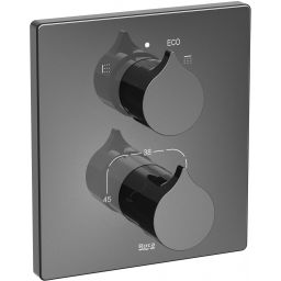 Roca Insignia Black bateria wannowo-prysznicowa podtynkowa termostatyczna czarna A5A0C3ACN0