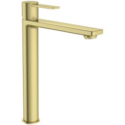 Roca Targa bateria umywalkowa stojąca wysoka Brushed Gold A5A345FVA0