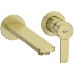 Roca Targa bateria umywalkowa podtynkowa Brushed Gold A5A355FVA0