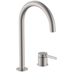 Roca Ona bateria umywalkowa stojąca stal inox A5A389ESM0