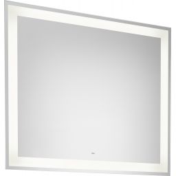 Roca Iridia lustro 80x70 cm prostokątne z oświetleniem z matą grzewczą srebrny A812341000