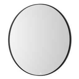 Roca Luna lustro 60x60 cm okrągłe z oświetleniem czarny A812425000