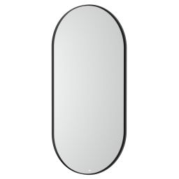 Roca Luna lustro 45x90 cm owalne z oświetleniem czarny A812428000