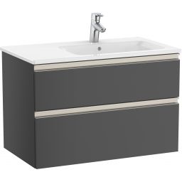 Roca Gap-N Unik zestaw łazienkowy 80 cm umywalka z szafką prawa antracyt połysk A851480153