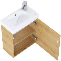 Roca Mini-N umywalka z szafką 45 cm jasny dąb A852445464