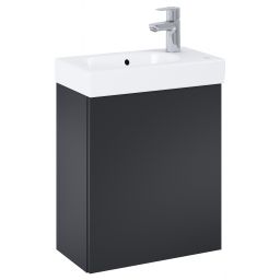 Roca Mini-N umywalka z szafką 45 cm czarny mat A852445532