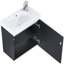 Roca Mini-N umywalka z szafką 45 cm czarny mat A852445532