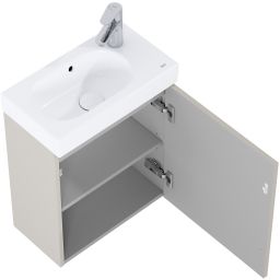 Roca Mini-N umywalka z szafką 45 cm fume mat A852445539