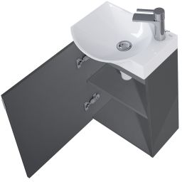 Roca Ravell umywalka z szafką 45,2 cm szary antracyt A852448153