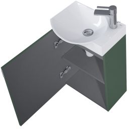 Roca Ravell umywalka z szafką 45,2 cm zielony mat A852448534