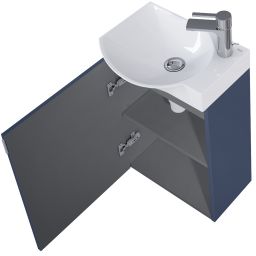 Roca Ravell umywalka z szafką 45,2 cm niebieski mat A852448538