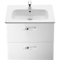 Roca Victoria Basic Unik zestaw łazienkowy 70 cm umywalka z szafką biały połysk A855853806