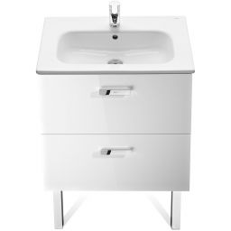 Roca Victoria Basic Unik zestaw łazienkowy 60 cm umywalka z szafką biały połysk A855884806