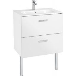 Roca Victoria Basic Unik zestaw łazienkowy 60 cm umywalka z szafką biały połysk A855884806