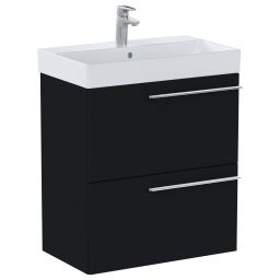 Roca Ella szafka 58,5x34,6x63,5 cm podumywalkowa wisząca czarny mat A857778532