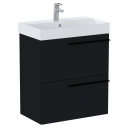 Roca Ella szafka 58,5x34,6x63,5 cm podumywalkowa wisząca czarny mat A857778532