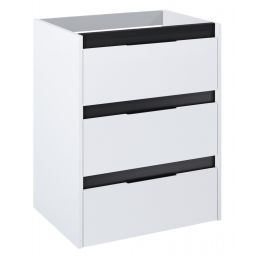 Roca Alpine szafka 58,5x45,2x74 cm podumywalkowa wisząca biała-czarna A857866606