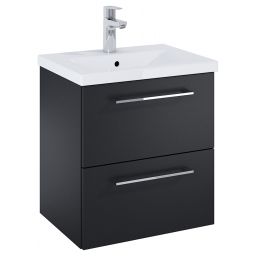 Roca Roma Compact szafka 50x38,4x53 cm podumywalkowa wisząca czarny mat A857951532