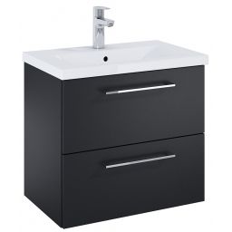 Roca Roma Compact szafka 60x38,4x53 cm podumywalkowa wisząca czarny mat A857952532