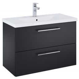 Roca Roma Compact szafka 80x38,4x53 cm podumywalkowa wisząca czarny mat A857953532