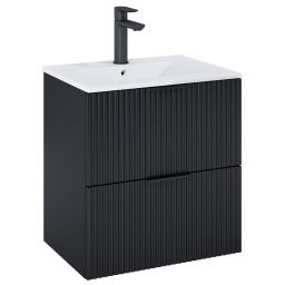 Roca Reef szafka 60x45x63,5 cm podumywalkowa wisząca czarny mat A857954532