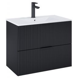 Roca Reef szafka 80x45x63,5 cm podumywalkowa wisząca czarny mat A857955532