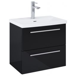 Roca Kwadro szafka 60x38,4x53 cm podumywalkowa wisząca czarny połysk A857969351