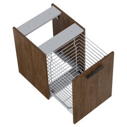 Roca Kwadro szafka 39,8x38,4x53 cm boczna wisząca orzech A857973540