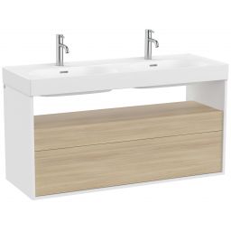 Roca Meridian szafka 120x46x56,5 cm podumywalkowa wisząca biała-dąb A858109607