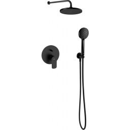 Roca Cala zestaw prysznicowy podtynkowy z deszczownicą czarny A5D186ENB0