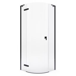 Roca Metropolis-N kabina prysznicowa 80x80 cm półokrągła czarny mat/szkło przezroczyste AMP1008016M